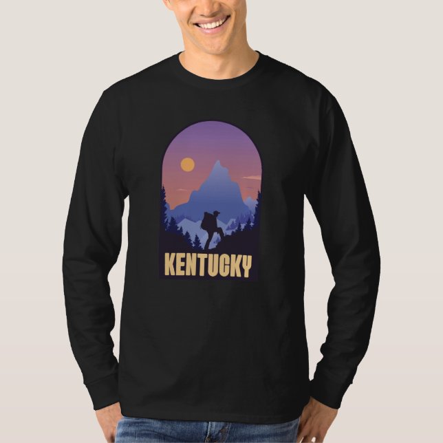 T-shirt Kentucky State USA Hiking Trip Souvenir (Devant)