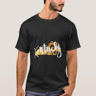 T-shirt Kentucky Sunflower Empreinte de léopard Etat Fleur