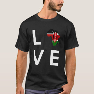 T-shirt Kenya Drapeau Aimer Afrique Continent Silhouette p