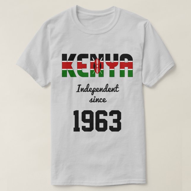 T-shirt Kenya Fête de l'indépendance du drapeau (Design devant)