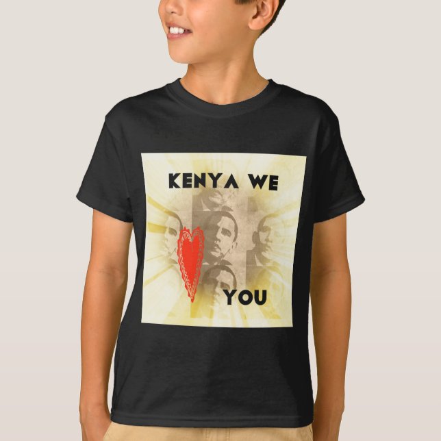 T-shirt Kenya We Lovely You Perspective Art Design (Devant)