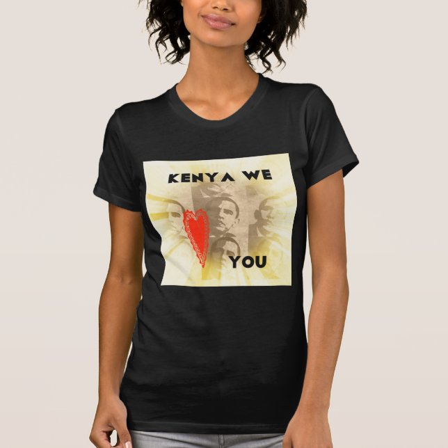 T-shirt Kenya We Lovely You Perspective Art Design (Devant)