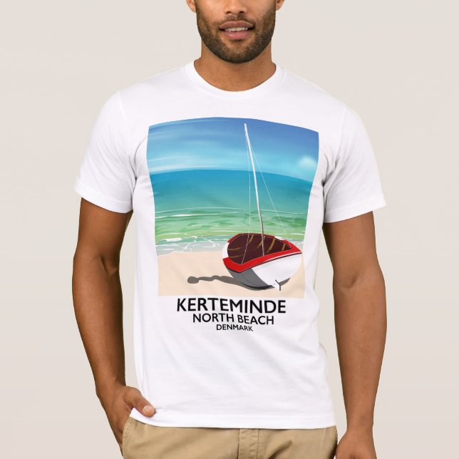 T-shirt Kerteminde North Beach Danemark Affiche de voyage (Devant)