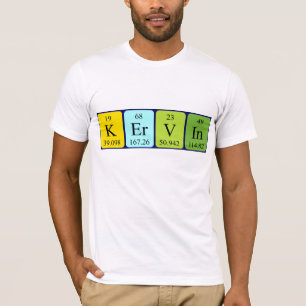 T-shirt Kervin periodic table name shirt