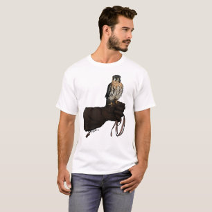 T-shirt Kestrel on Glove Illustration