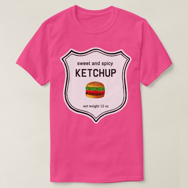 T-shirt KETCHUP avec hamburger Costume d'Halloween (Design devant)