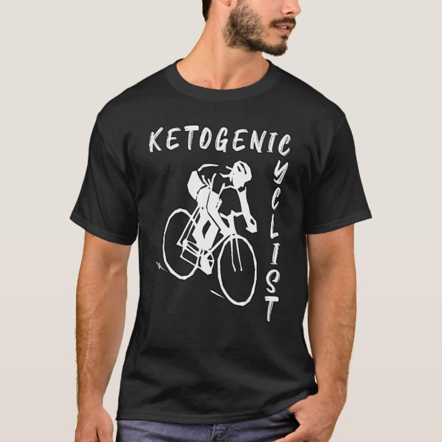 T-shirt Ketogenic Diet Cycling Sport Keto Biking Bike (Devant)