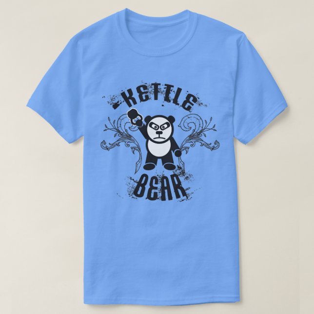 T-shirt Kettle Bear Kettlebell Panda (Design devant)