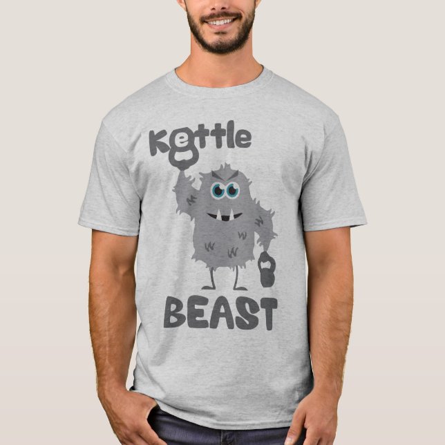 T-shirt Kettle Beast (mignon monstre kettlebell) (Devant)