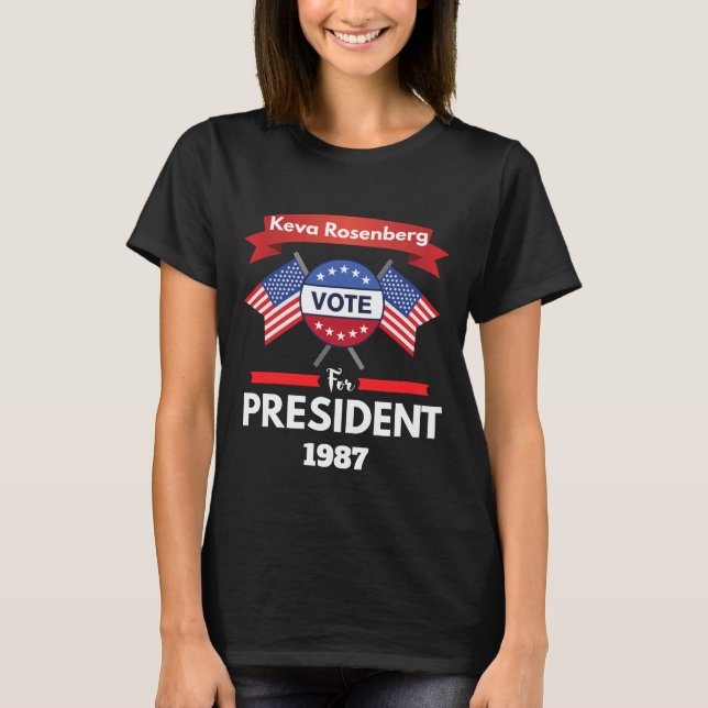T-shirt Keva Rosenberg for President Women's Dark (Devant)