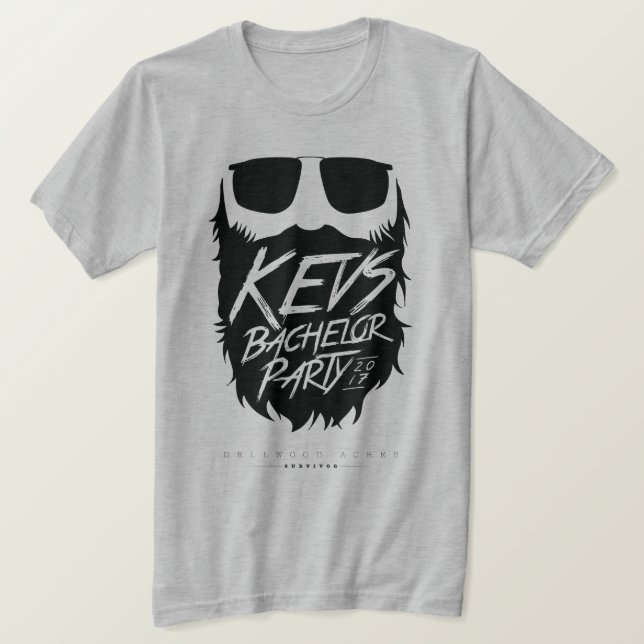 T-shirt Kevs Bachelor Party Grey Ghost (Design devant)