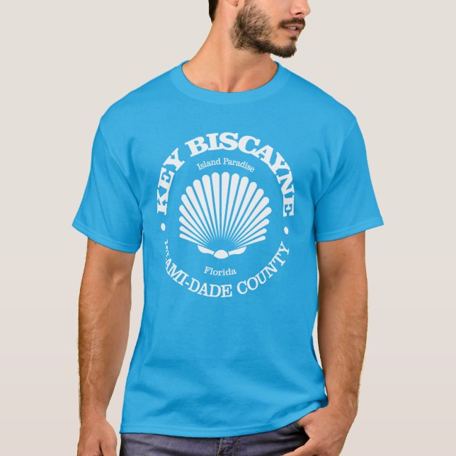 T-shirt Key Biscayne (coquillage) (Devant)