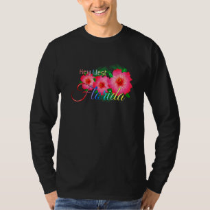T-shirt Key West Florida Fleurs tropicales Vacances en fam