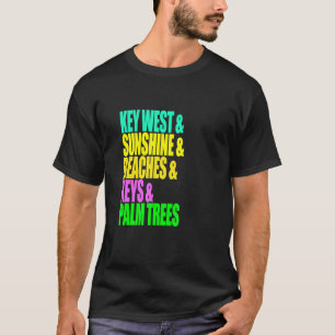 T-shirt Key West Florida Plages Palmiers Sunshine Vacat