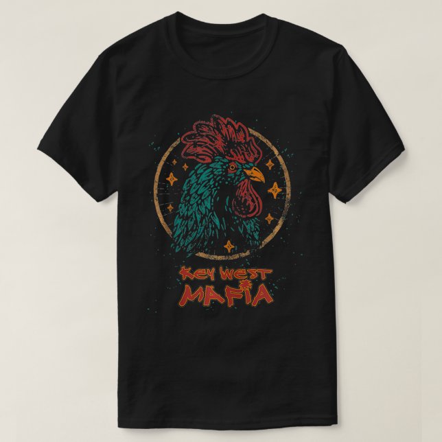 T-shirt Key West, Florida  Rooster  (Design devant)