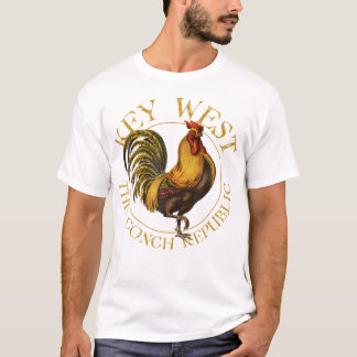 T-shirt Key West Florida Rooster Design Souvenir