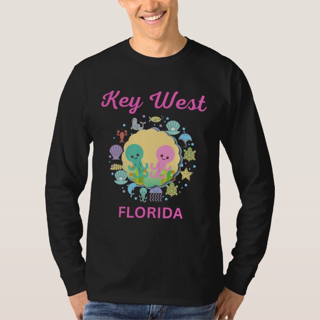 T-shirt Key West Florida Sea Animals (Devant)