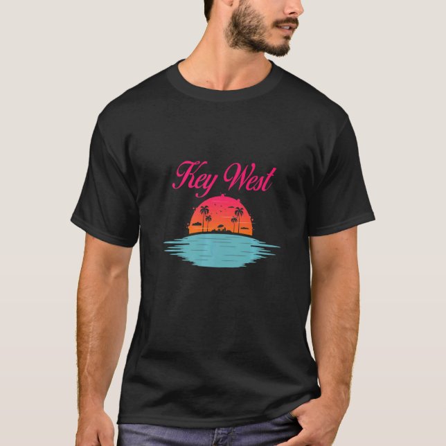 T-shirt Key West Florida Summer Sunset Holidays Vacay Fami (Devant)