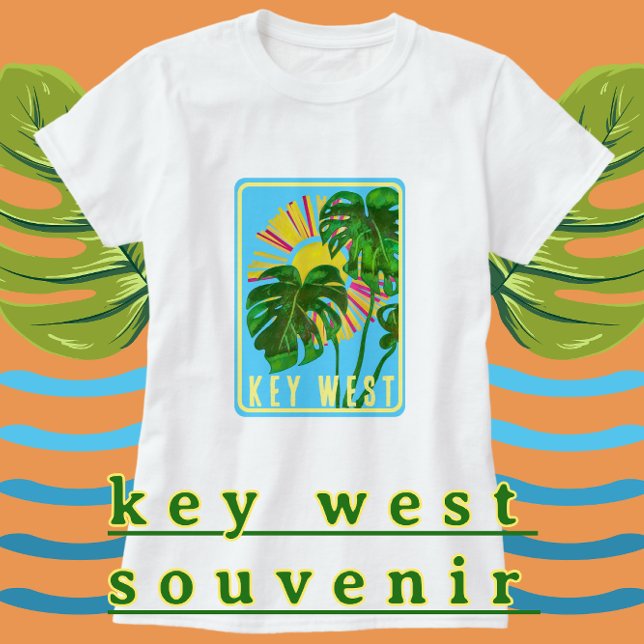 T-shirt Key West Florida Sunshine Vacances tropicales (Bright fun Key West, Florida shirt.)
