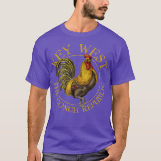 T-shirt Key West Florida Vintage Rooster Design Souvenir