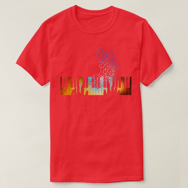 T-shirt Keyboard Piano Shirt Don pour Homme Femmes Enfants (Design devant)