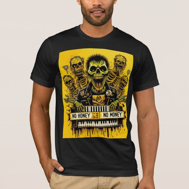 T-shirt Keytar zombie (Devant)