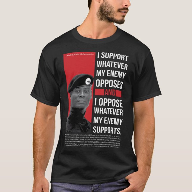 T-shirt Khalid Abdul Muhammad citation (Devant)