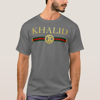 T-shirt Khalid Nom Royal Personnalisé Cadeaux Royal Luxe H