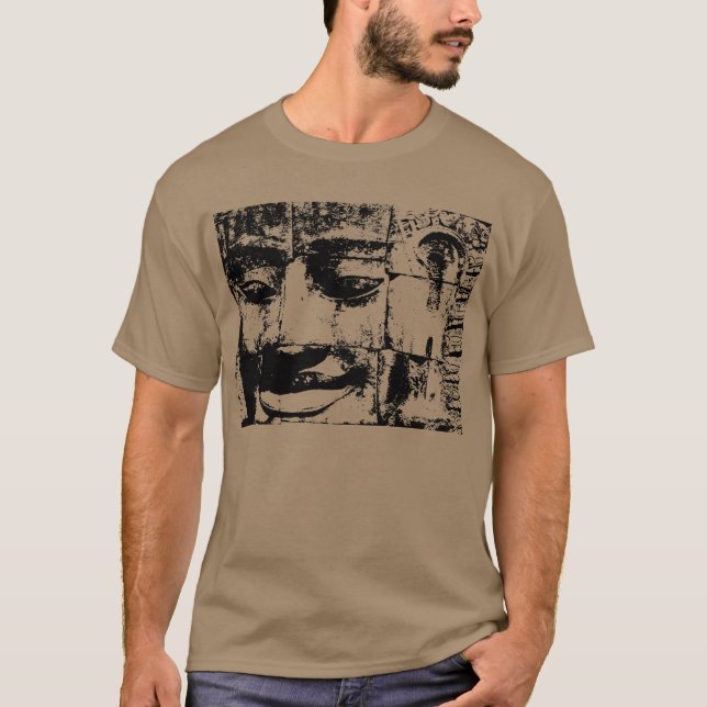 T-shirt Khmer Stone Face ... Temple de Bayon, Cambodge (Devant)