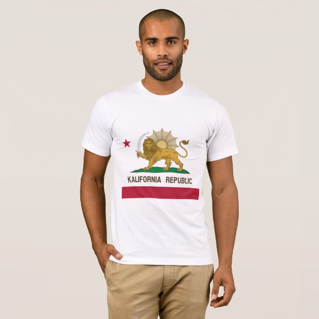 T-shirt khorshid du shir o - république de la Californie (Devant entier)