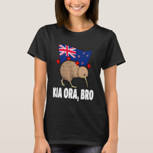 T-shirt Kia Ora Frère Drapeau Néo-Zélandais Kiwi Kiwi Oise