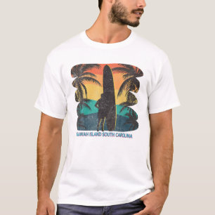 T-shirt Kiawah Island South Carolina Sc Palm Tree Surfbott