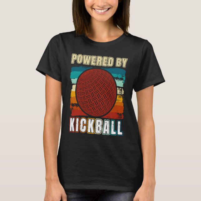 T-shirt Kickball Player Retro Powered By Kickball Kickball (Devant)