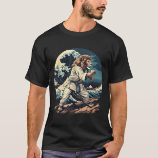 T-shirt Kickboxing Lion Vagues Taekwondo Jiu-Jitsu Mma Lio