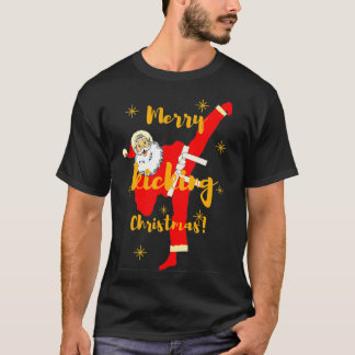 T-shirt Kicking Santa Claus Merry kicking Christmas par MA