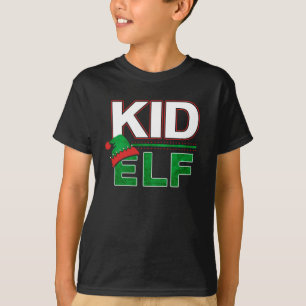T-shirt Kid Elf Sombre Noël Vacances Elfes Famille Amus