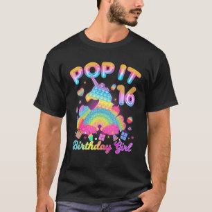 T-shirt Kid Pop It 16E Anniversaire Fille 16 Anniversaire