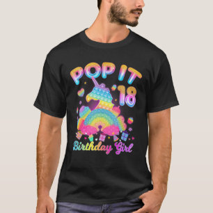 T-shirt Kid Pop It 18E Anniversaire Fille 18 Anniversaire