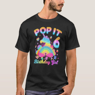 T-shirt Kid Pop It 6th Birthday Girl 9 year old Birthday