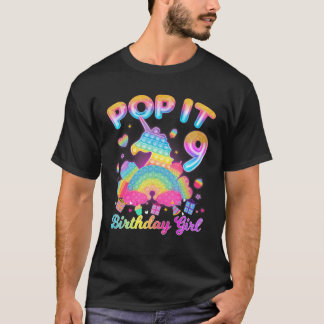 T-shirt Kid Pop It 9E Anniversaire Fille 9 Anniversaire G