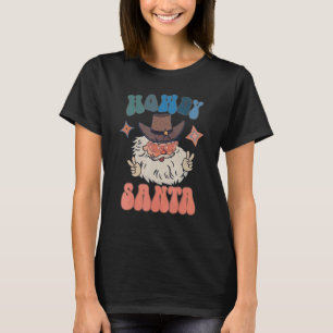 T-shirt Kid Retro Noël Père Noël Holiday Howdy Père Noël X