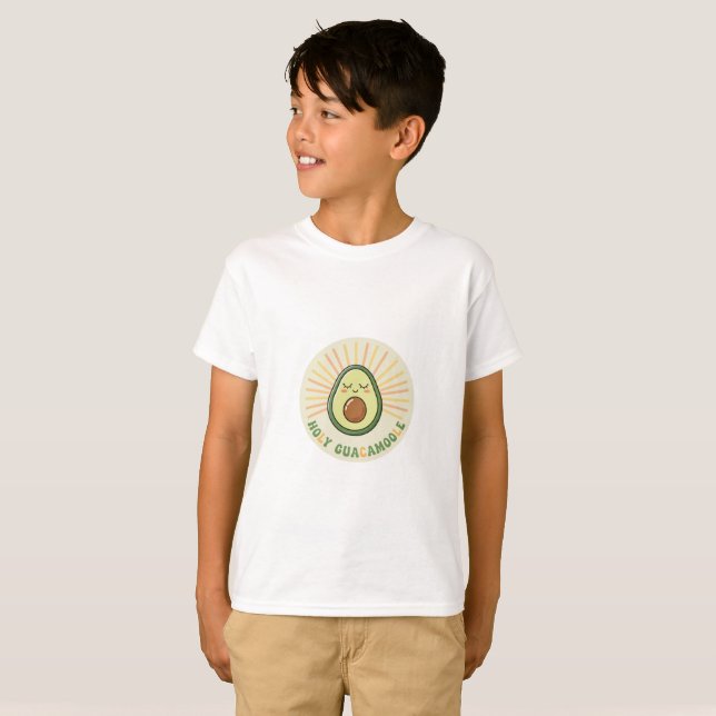 T-shirt Kid T Shirt designed "Holy Guacamole". (Devant entier)