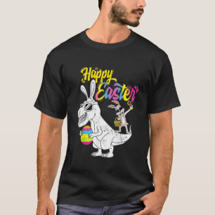 T-shirt Kidasaurus Happy Rex Dino Dabbing Rabbit Da
