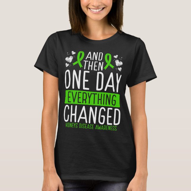T-shirt Kidneys Disease Awareness Ribbon Warrior Awareness (Devant)