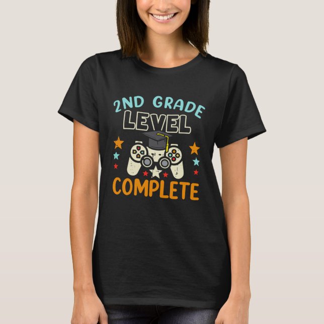 T-shirt Kids 2ND Grade Level Complete School Graduation Bo (Devant)