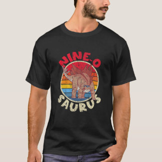 T-shirt Kids 9Th Birthday Nine O Saurus I Stegosaurus I Fa
