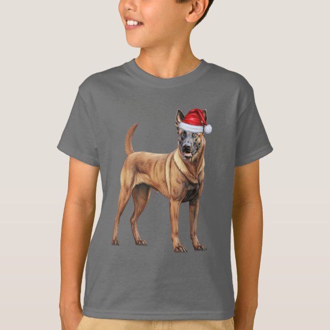 T-shirt Kids Belgian Malinois Dog Lover Funny Christmas (Devant)