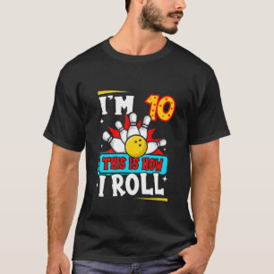 T-shirt Kids Bowling Motif pour 10 Year Old Little Bowler 