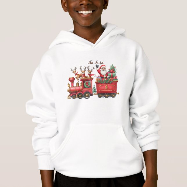 T-Shirt-Kids' Christmas Train T-Shirt (Devant)