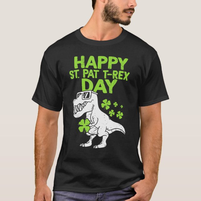 T-shirt Kids Cool Happy St. Pat-trex Day St. Patricks Day  (Devant)